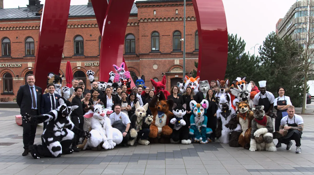 Group Picture with the Hotel Staff